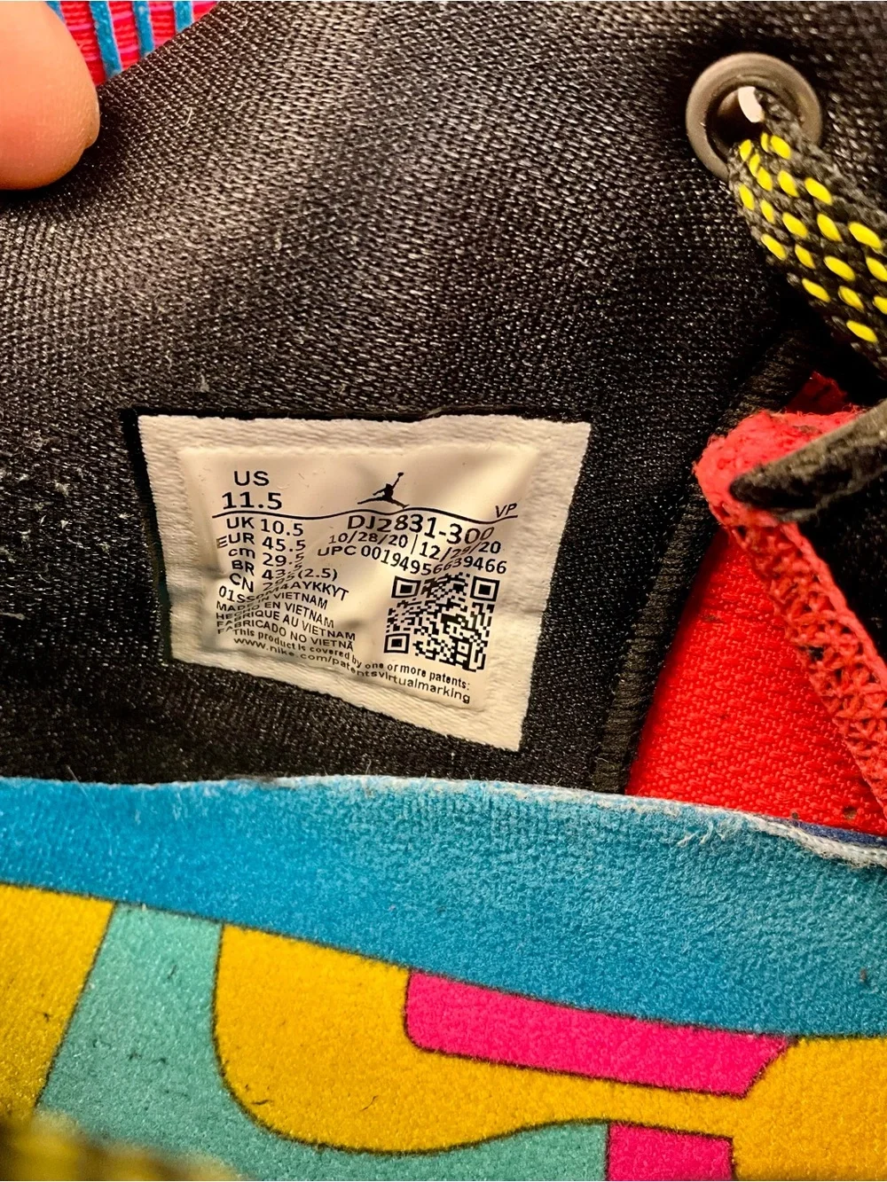 Jordan vibrant sneakers